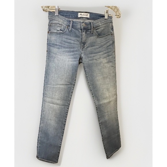 Madewell Denim - Madewell Womens Size 25 Skinny Jeans Light Wash Denim Low Rise Cropped Blue